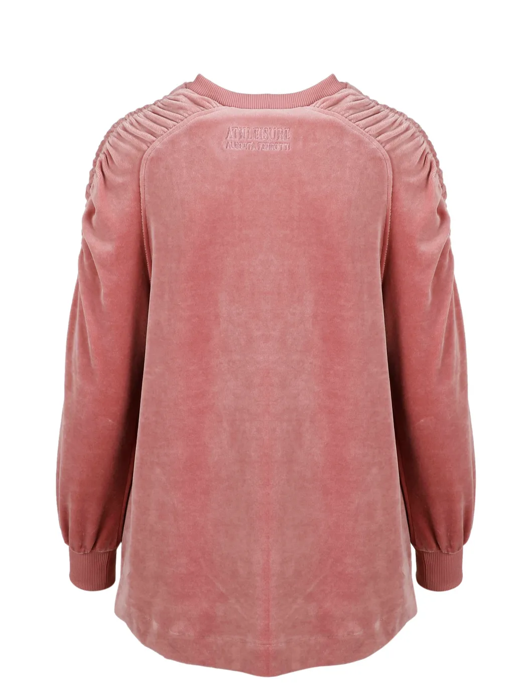 Alberta Ferretti Ruched Shoulder Crewneck Sweatshirt
