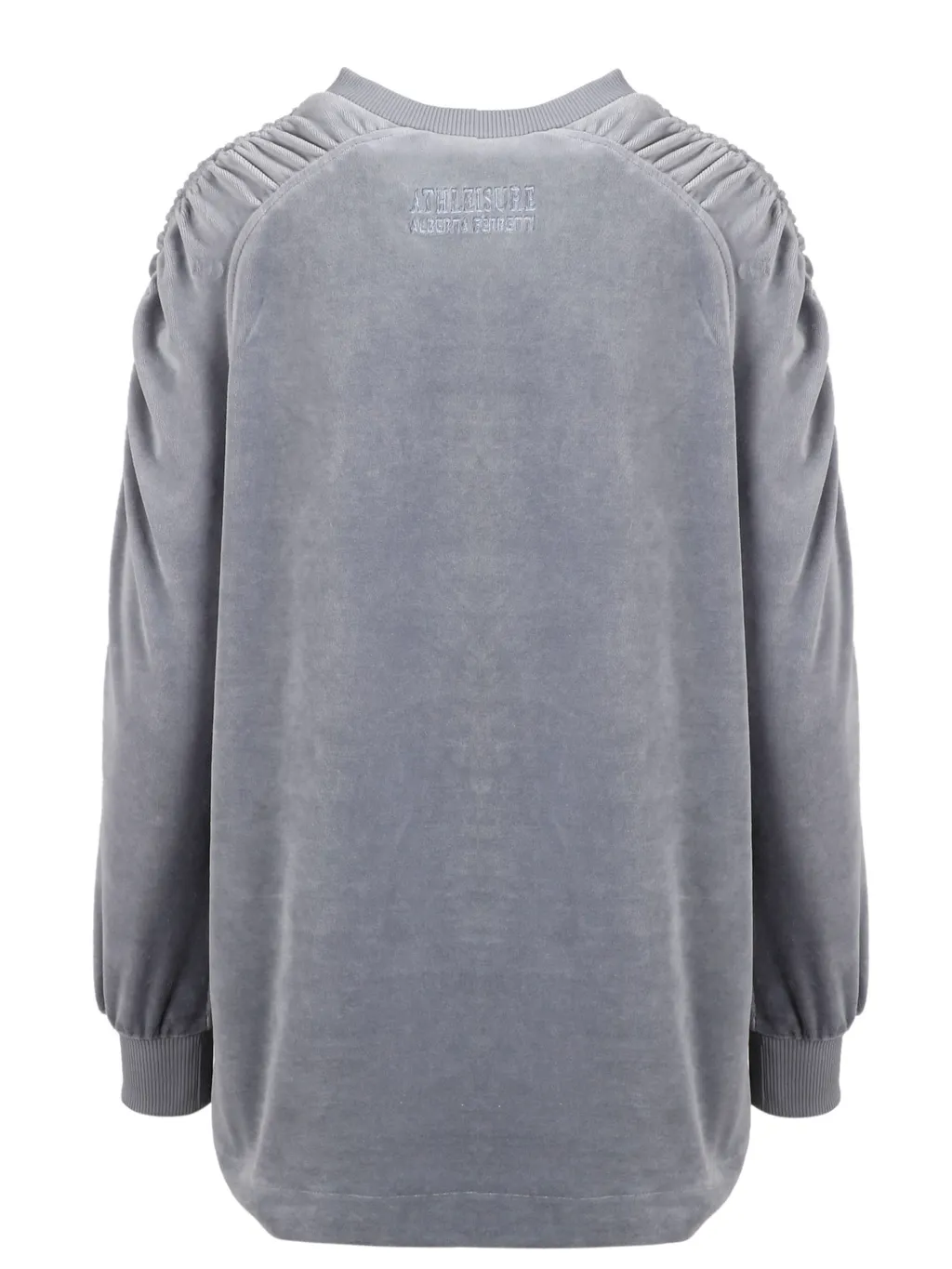 Alberta Ferretti Ruched Shoulder Crewneck Sweatshirt