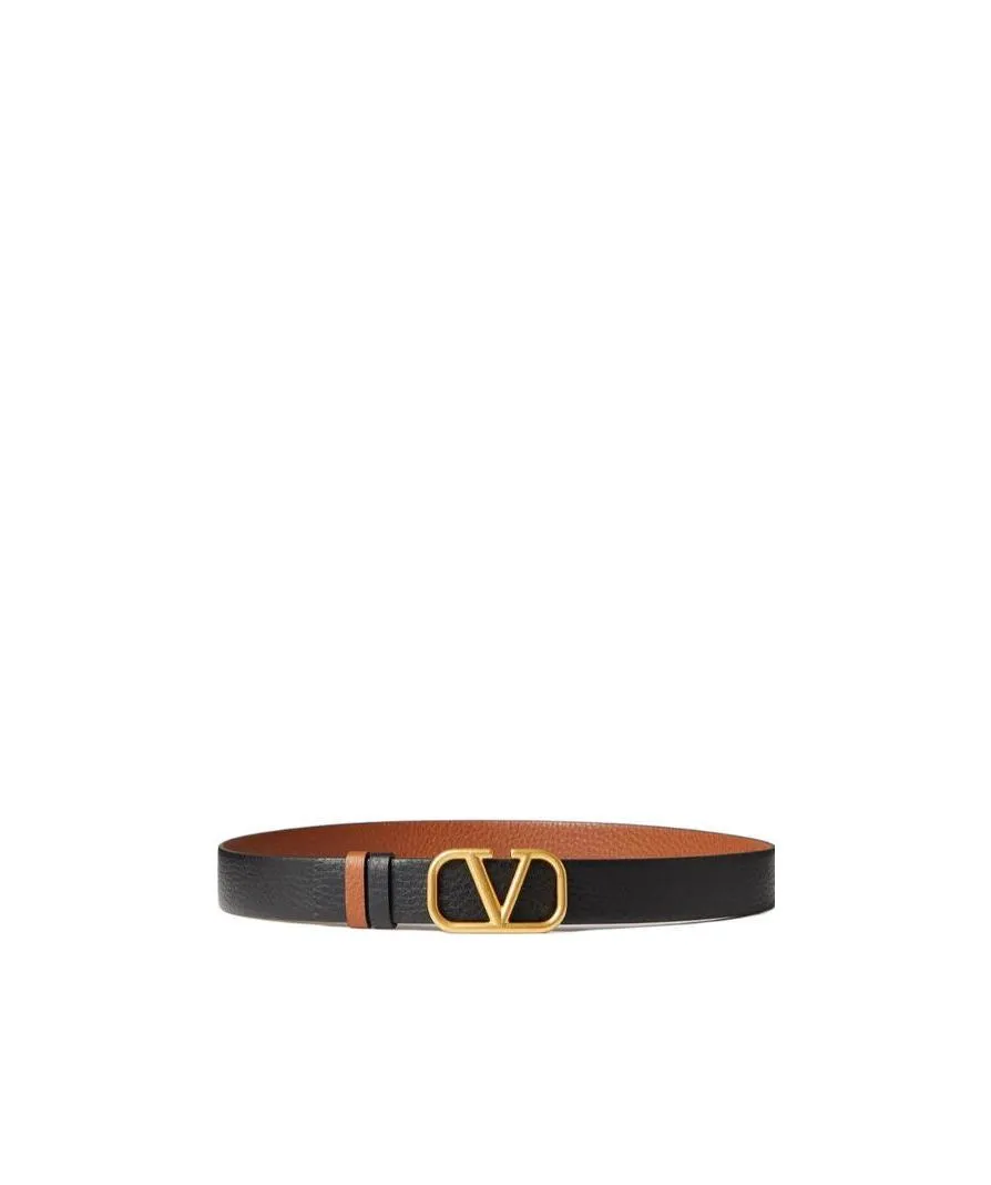 Valentino Vlogo Signature Reversible Buckled Belt