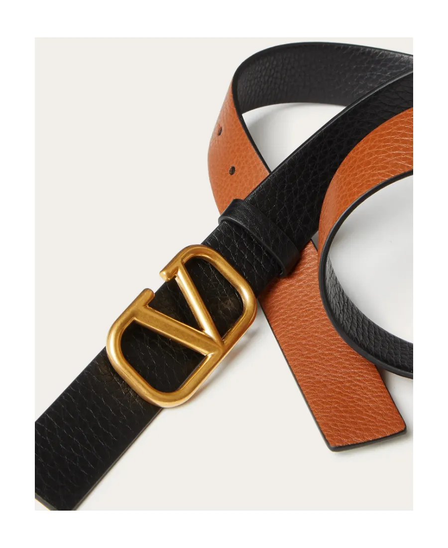 Valentino Vlogo Signature Reversible Buckled Belt