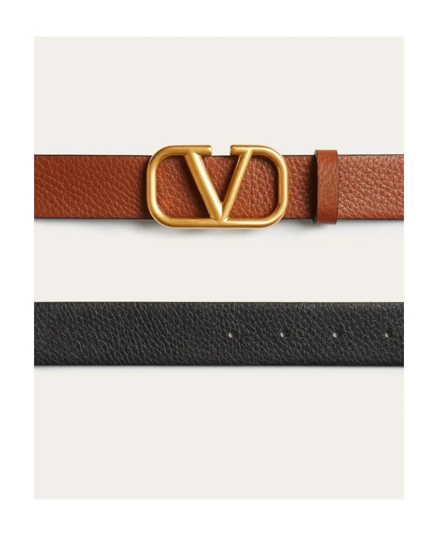 Valentino Vlogo Signature Reversible Buckled Belt