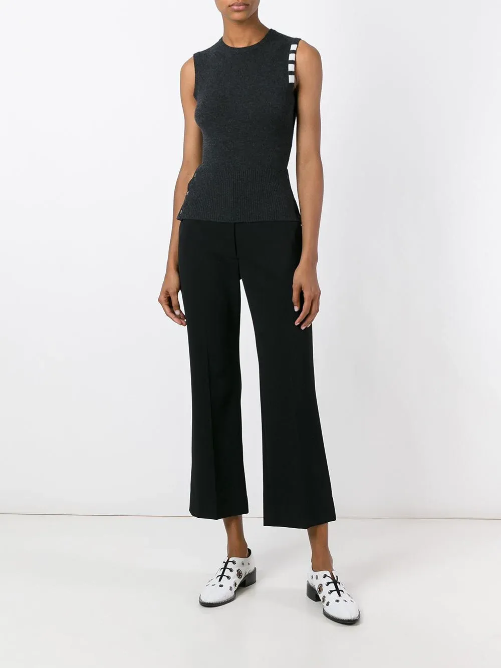 Cashmere Stripe Detail Top