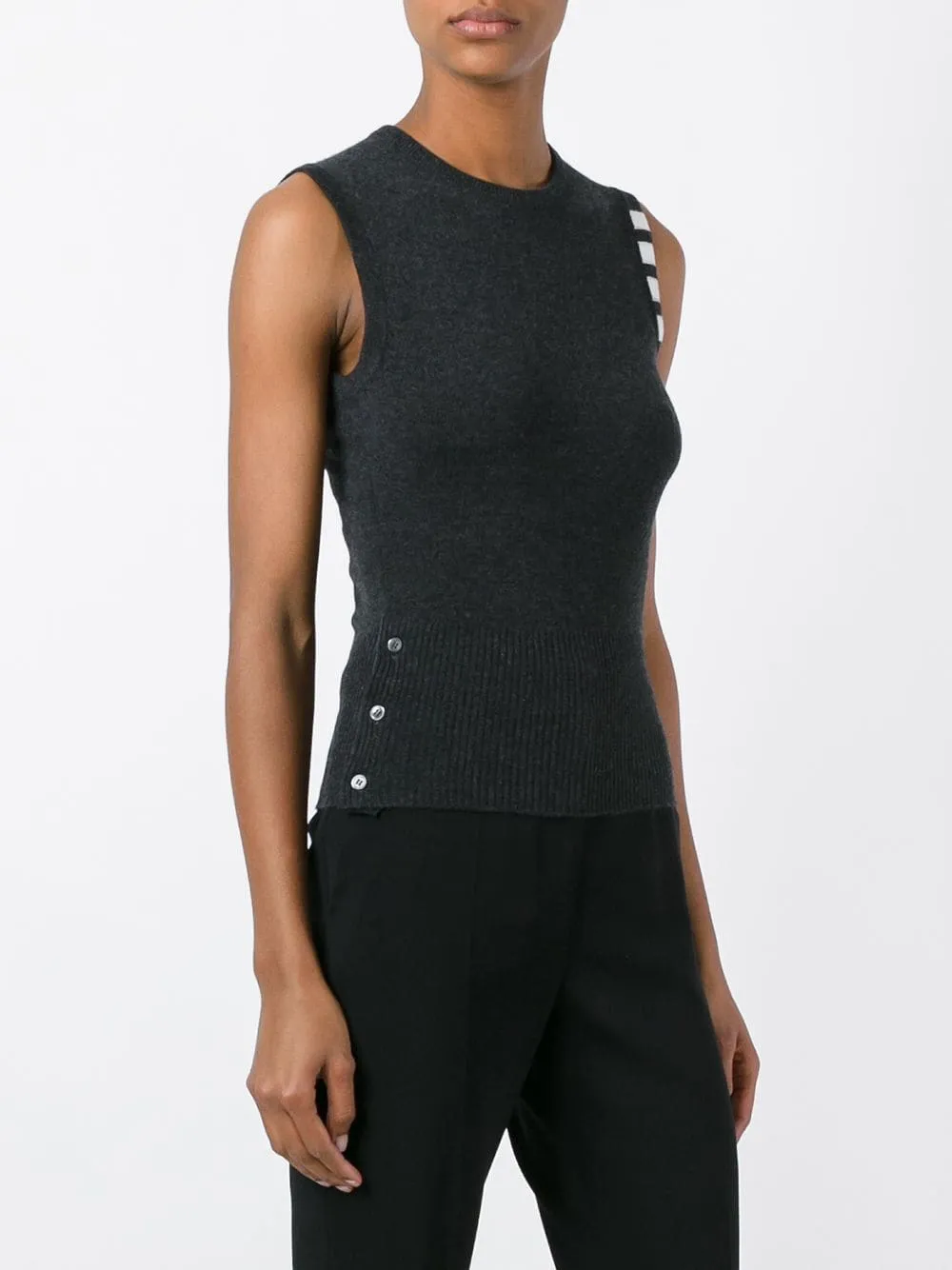 Cashmere Stripe Detail Top