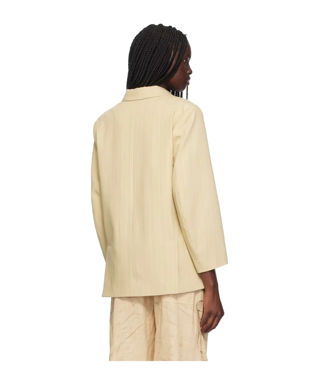 Ganni Striped Pattern Blazer
