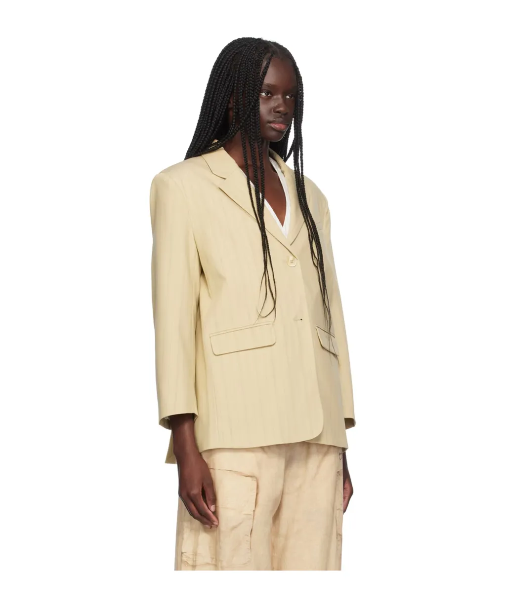 Ganni Striped Pattern Blazer