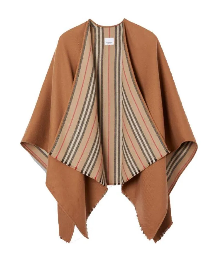 Burberry Icon Stripe Detail Cape