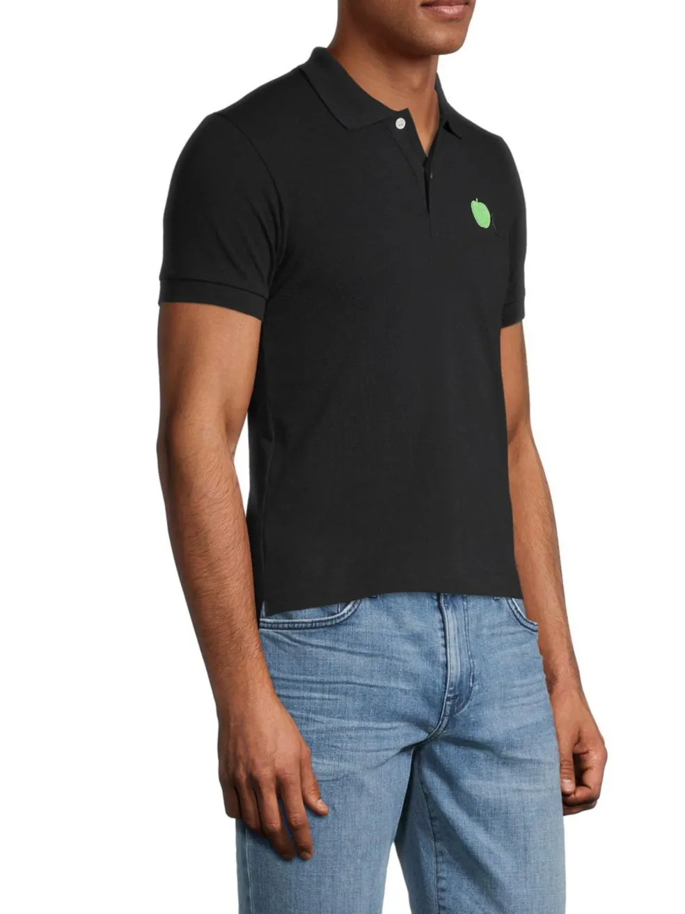 Pattern Polo Short-Sleeved Top