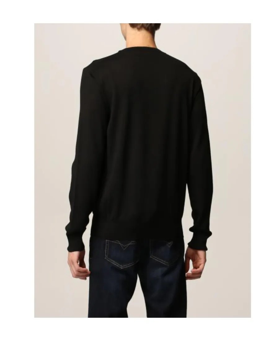 Emporio Armani Logo Embroidered Crewneck Jumper