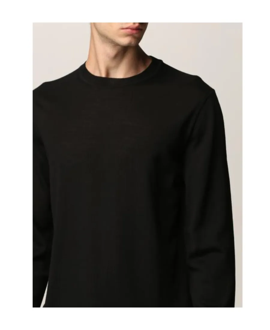Emporio Armani Logo Embroidered Crewneck Jumper