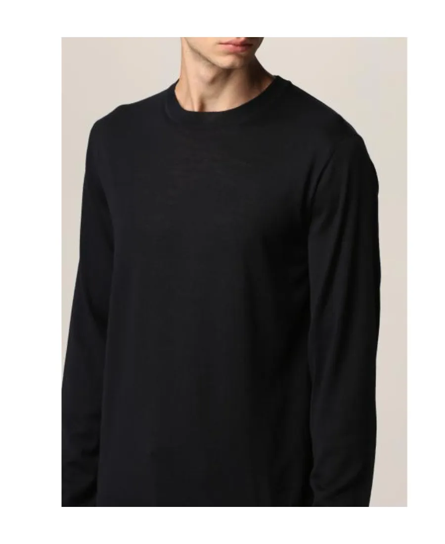 Emporio Armani Logo Embroidered Crewneck Jumper