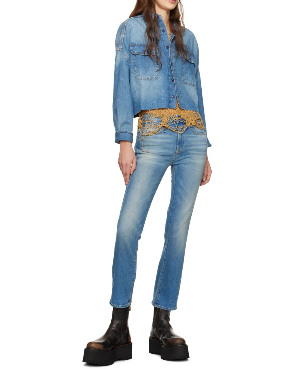 Mid-Rise Flared Jeans