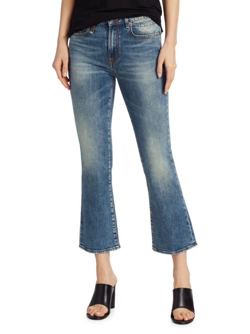 Mid-Rise Flared Jeans