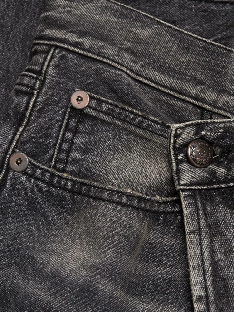R13 Logo Patch Cross Over Jeans