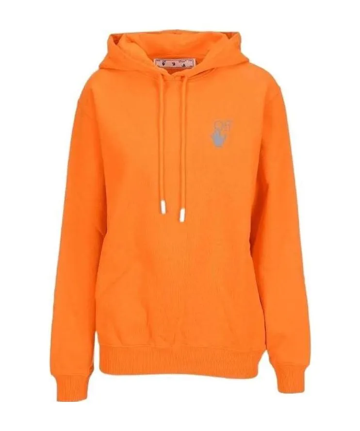 Off-White Arrow Logo Print Drawstring Hoodie