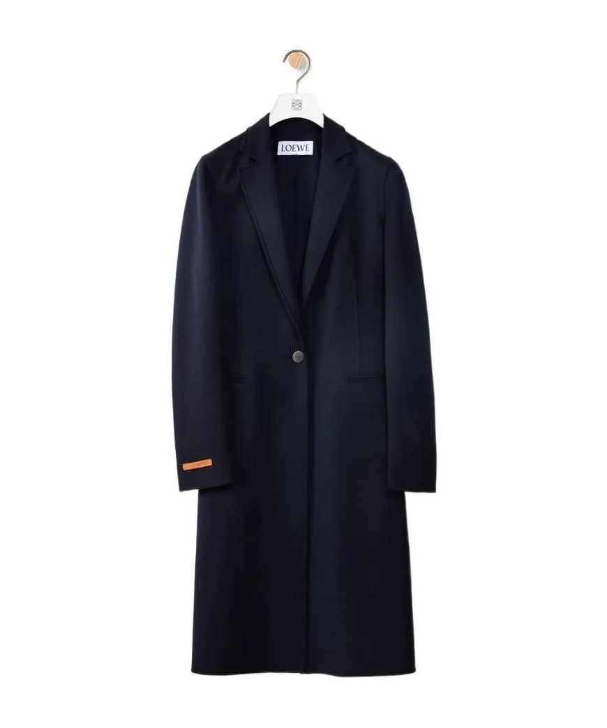 Single Breasted Coat In Wool And Cashmere