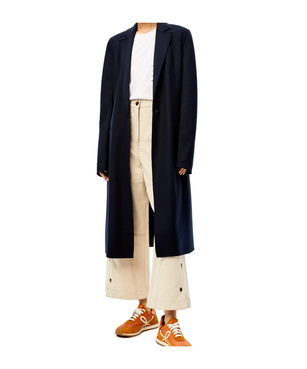 Single Breasted Coat In Wool And Cashmere