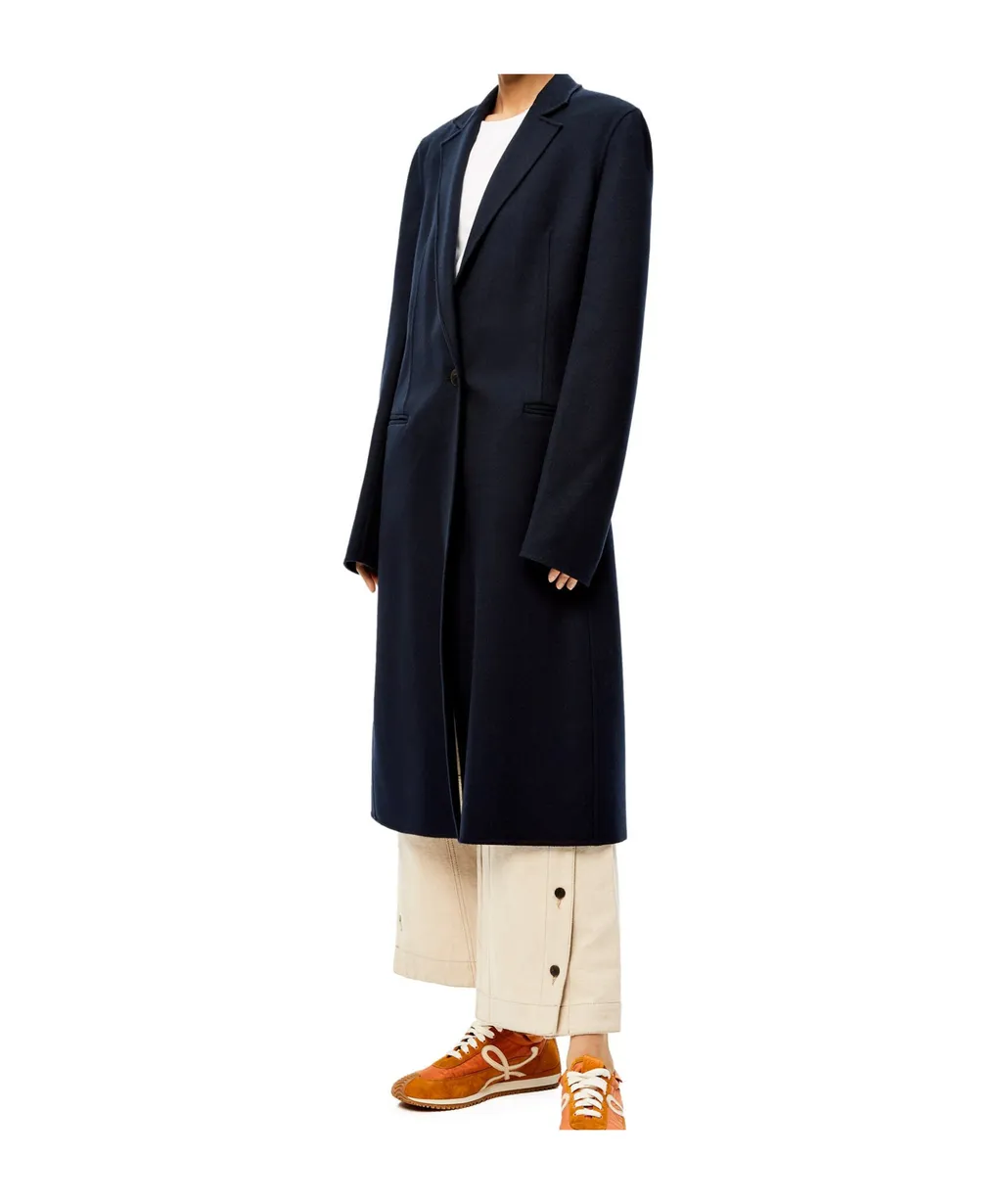 Single Breasted Coat In Wool And Cashmere