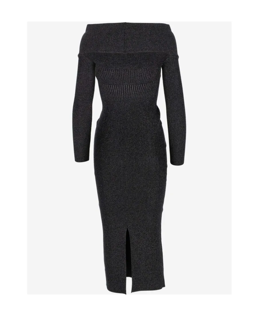 Khaite Over-The-Shoulder Slim Fit Dress