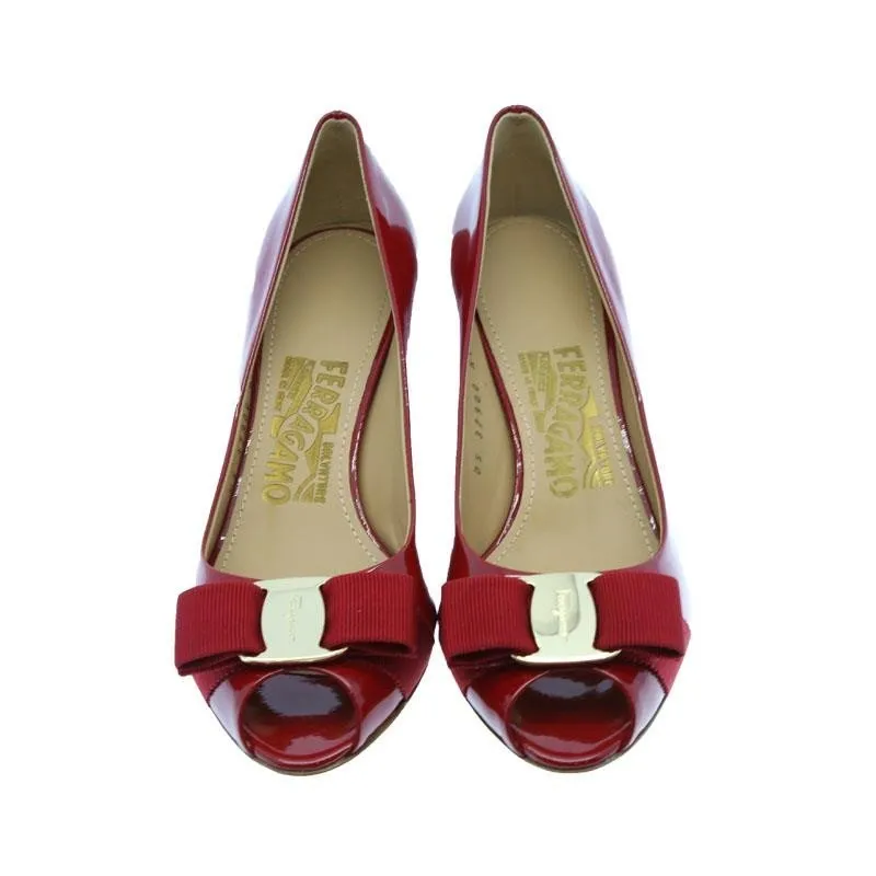 Bow Knot Fish Mouth Slope Heel Shoes