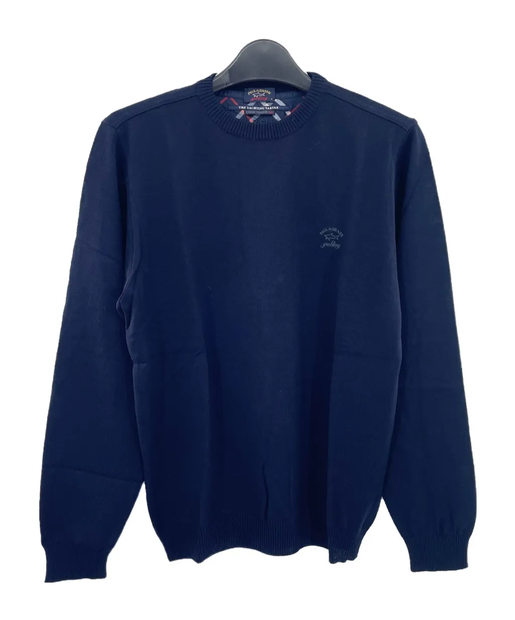 Round-Collar And Long-Sleeved Sweater