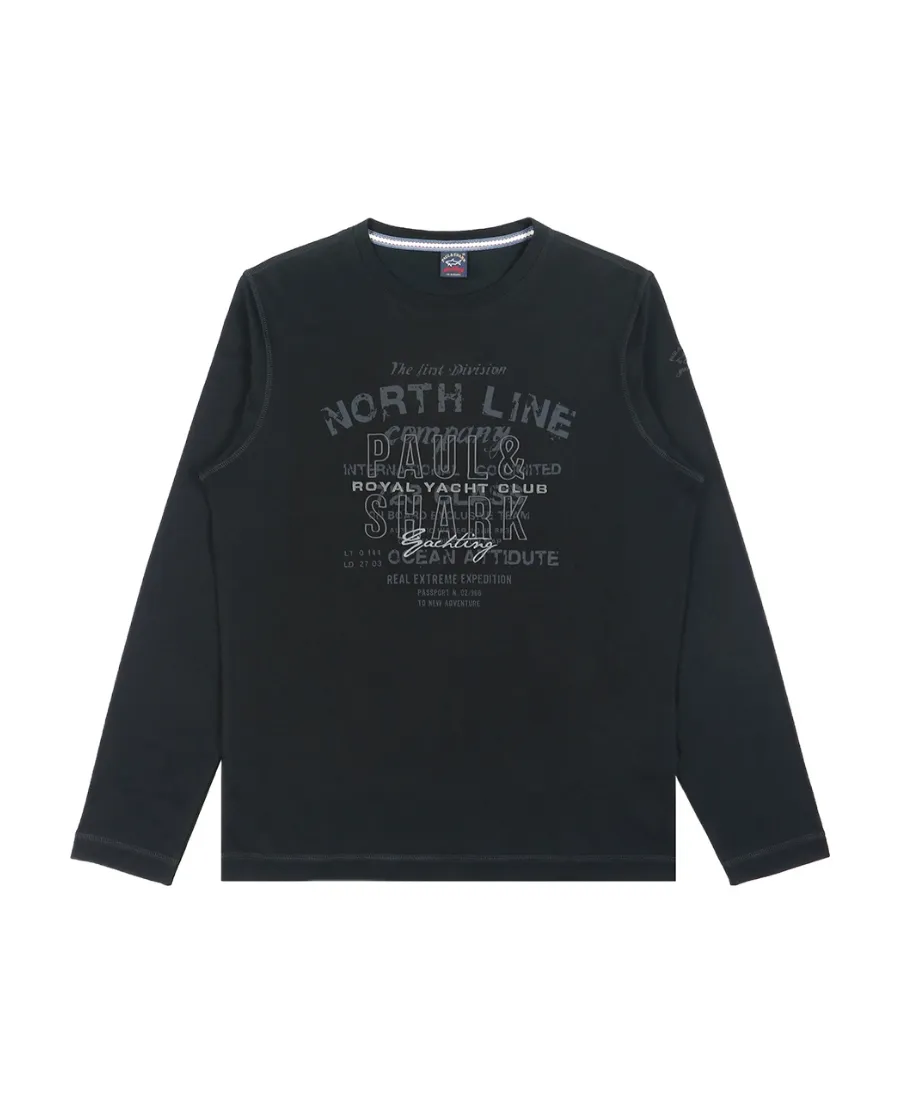 T-Shirt With Round Neck And Long Sleeves