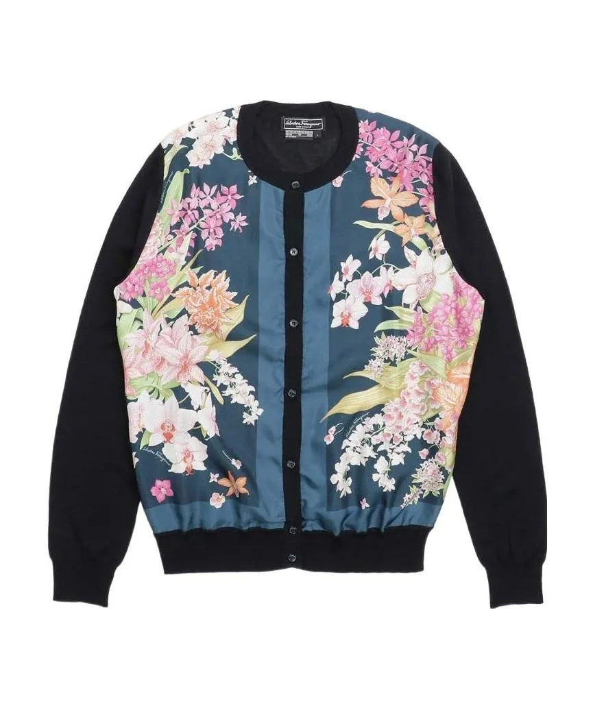 Round-Collar Button Cardigan