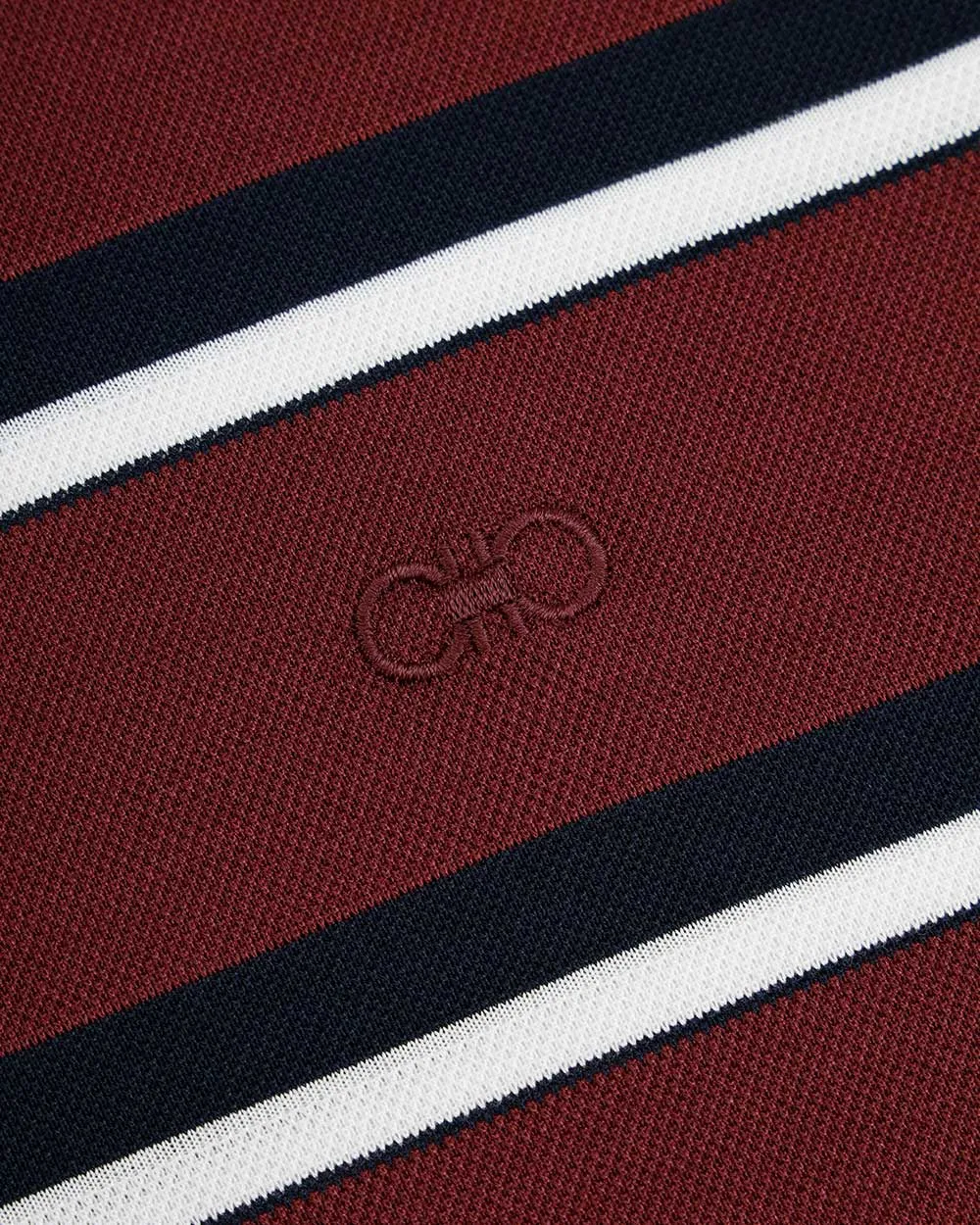 Polo Shirt With Logo Striped Lapel