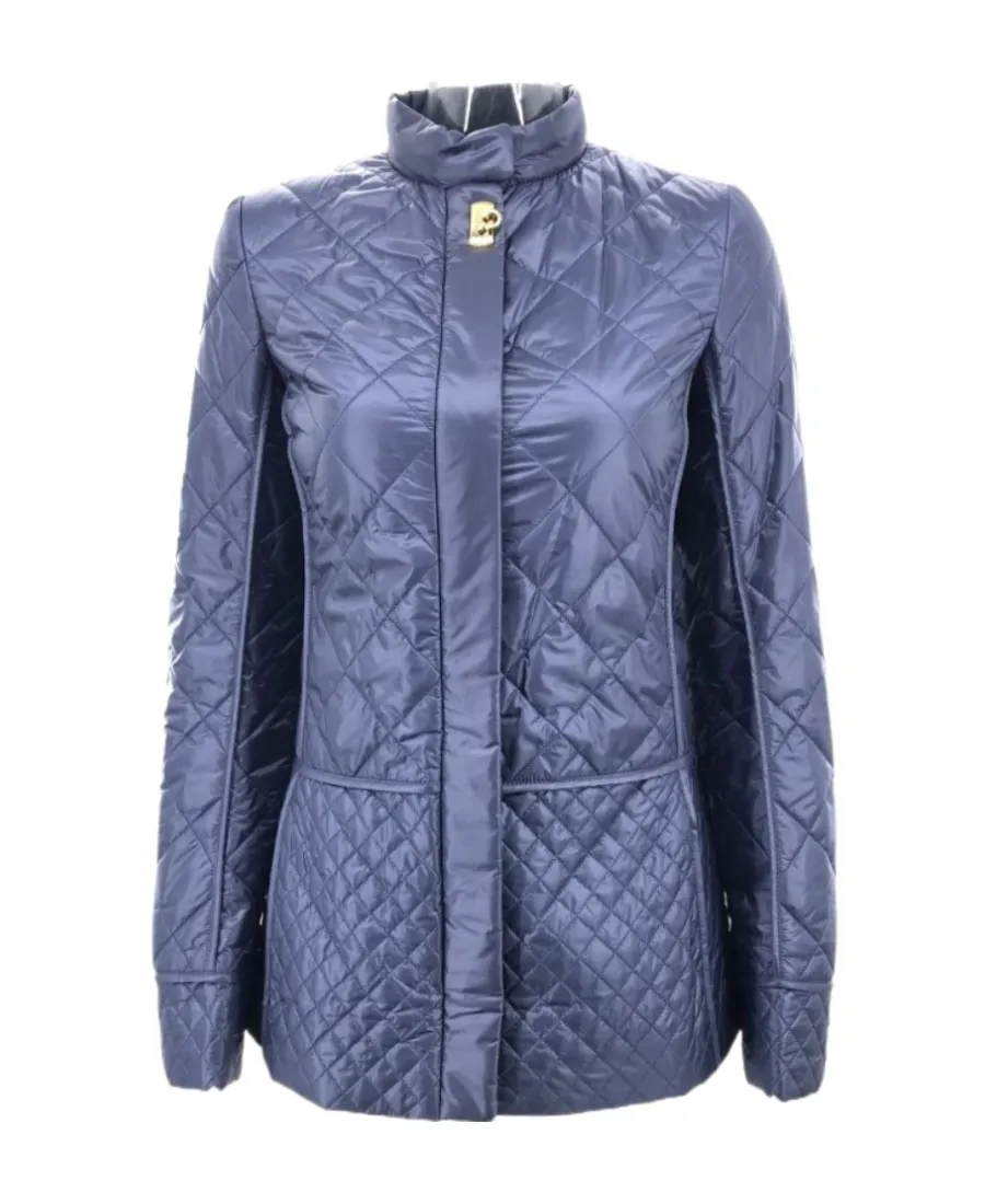 Quilted Cotton Suit With Vertical Collar