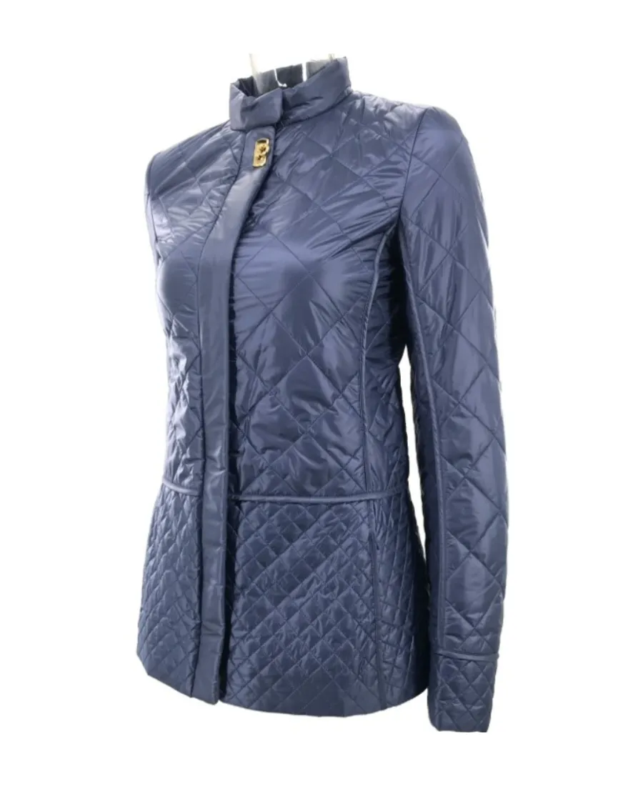 Quilted Cotton Suit With Vertical Collar