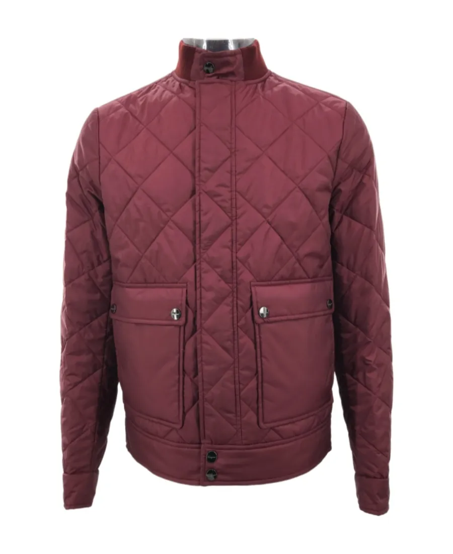 Quilted Cotton Suit With Standing Collar