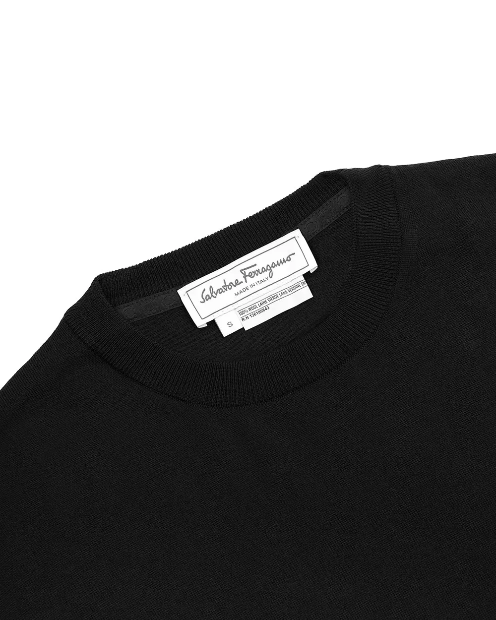 Black Round Neck Knitted Sweater