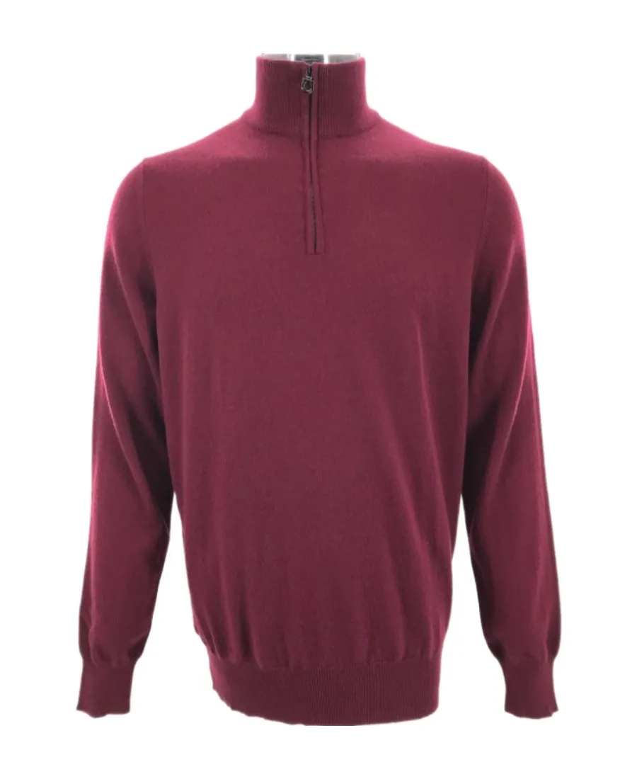 Semi-Zipper Knitted Sweater
