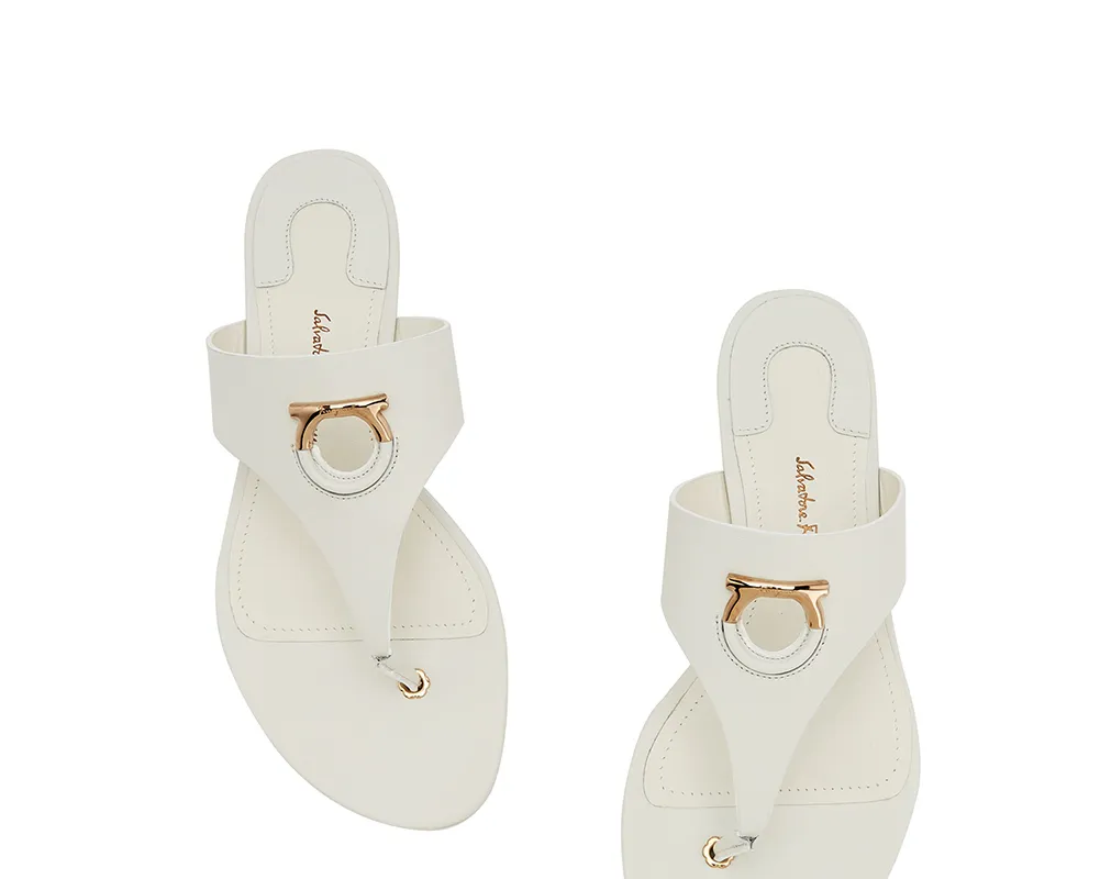 Logo Leather Sandals