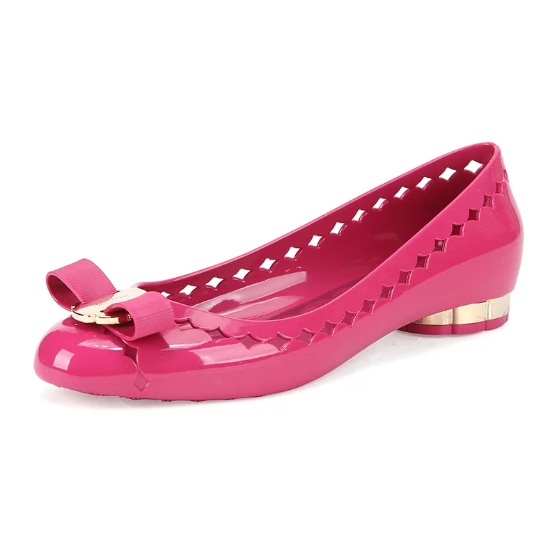 Jelly Series Bow-Decorated Flat Shoes
