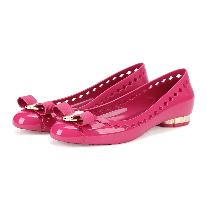 Jelly Series Bow-Decorated Flat Shoes