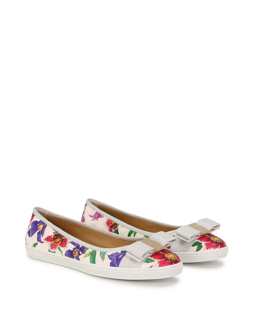 Printed Bow Ballet Shoes