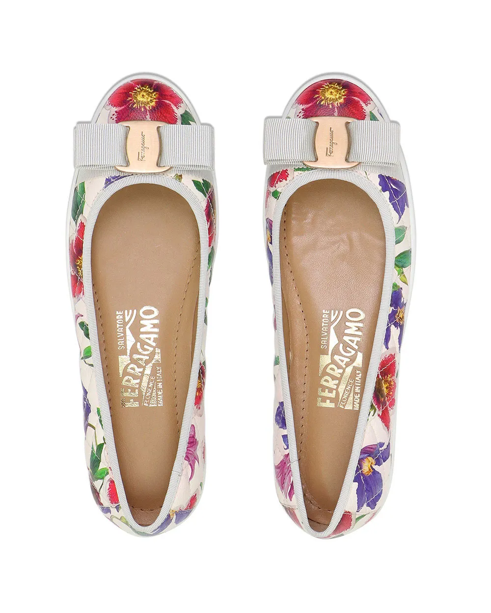 Printed Bow Ballet Shoes