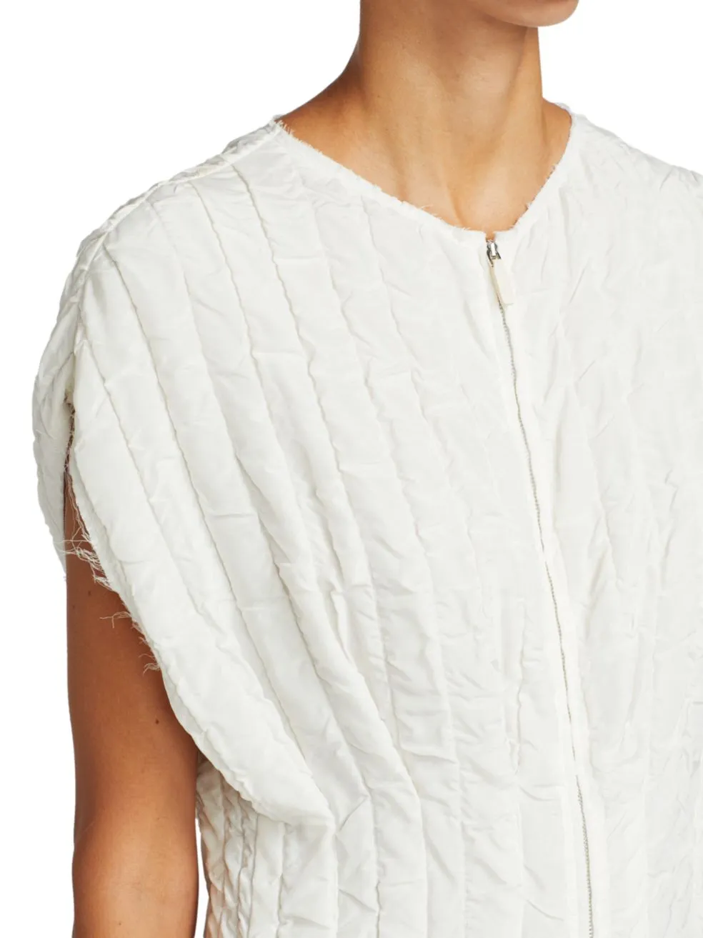 Logo Front Zipper Knitted Pattern Dress