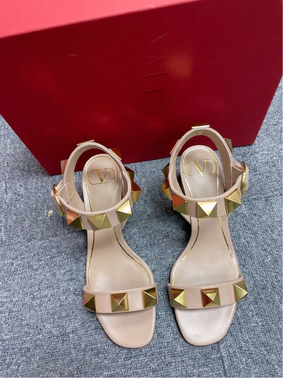 Roman Stud Calfskin Sandal 60 Mm