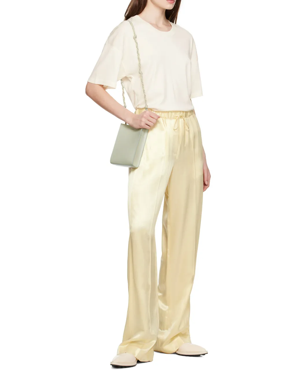 Jil Sander Tangle Logo Printed Crossbody Bag