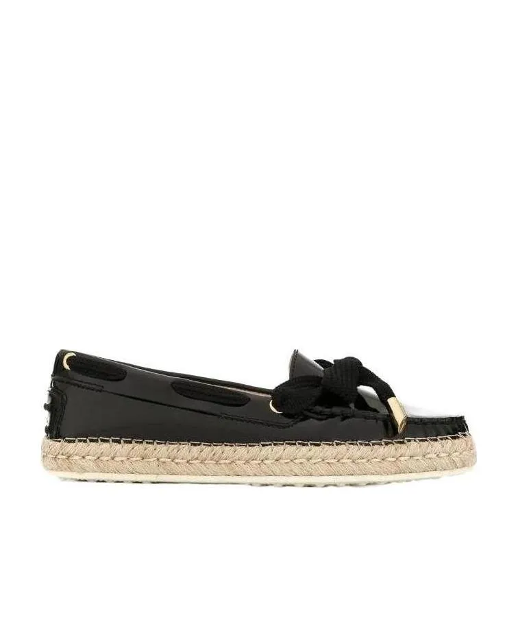 Gommino Knitted Strap Straw Shoes