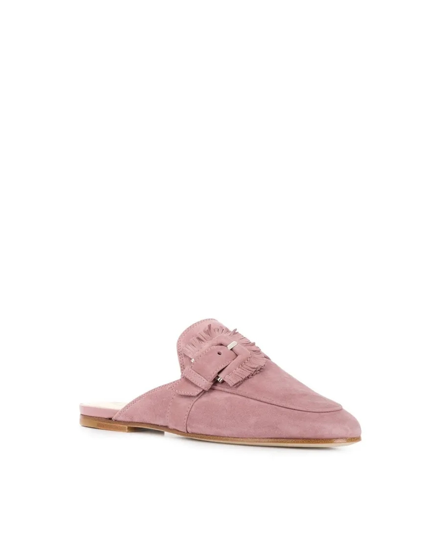Fringed Buckle-Less Muller Shoes