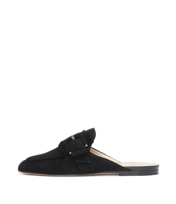 Fringed Buckle-Less Muller Shoes