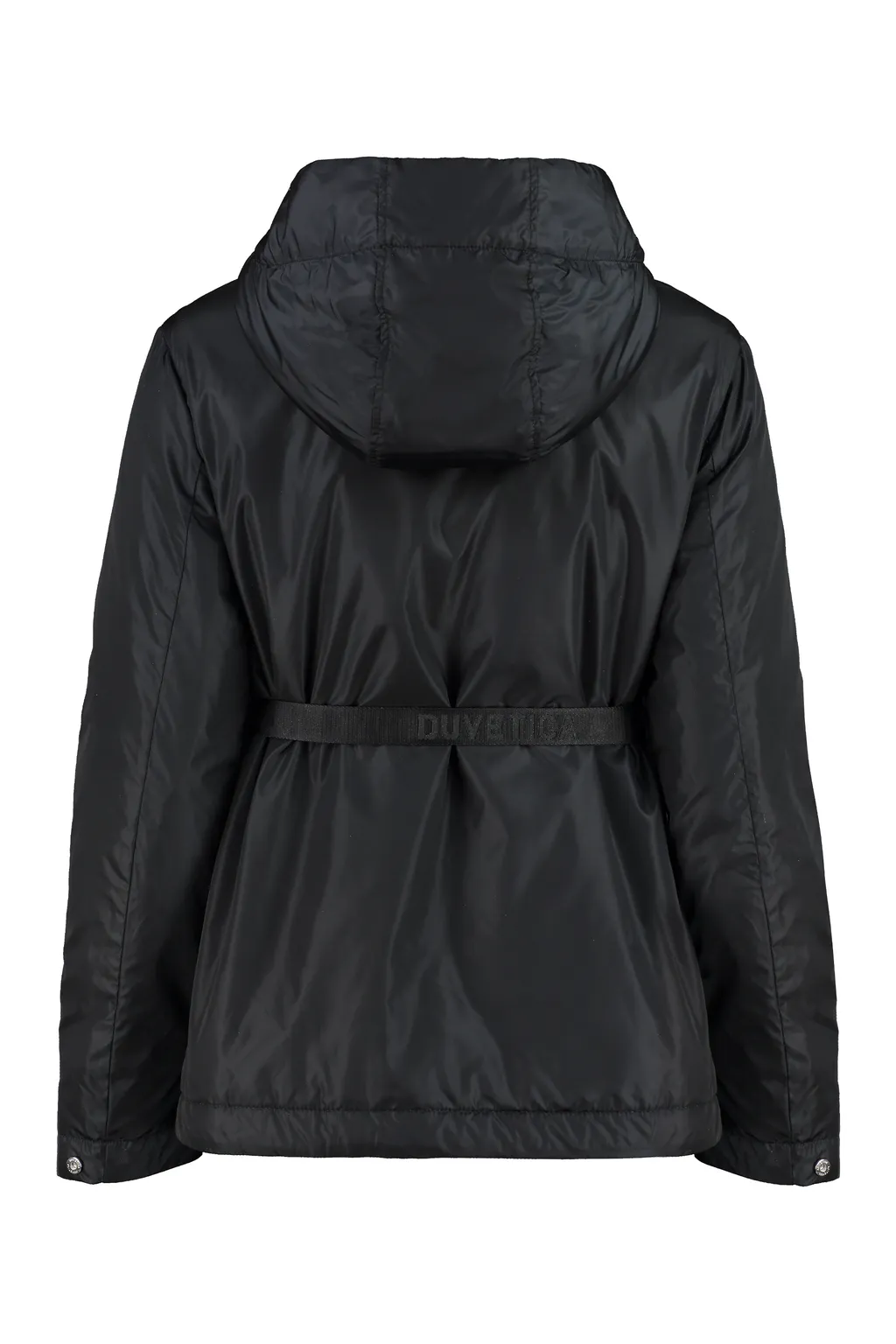 Black Long-Sleeved Hooded Casual Jacket