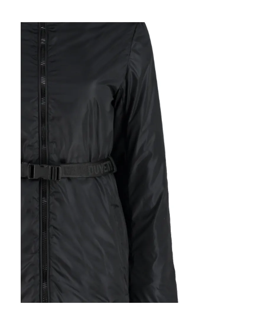 Black Long-Sleeved Hooded Casual Jacket