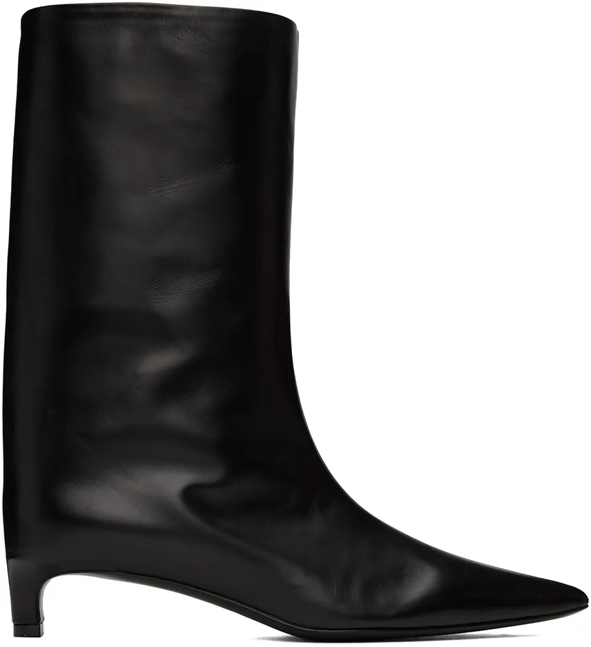 Jil Sander Pointed-Toe High Ankle Boots