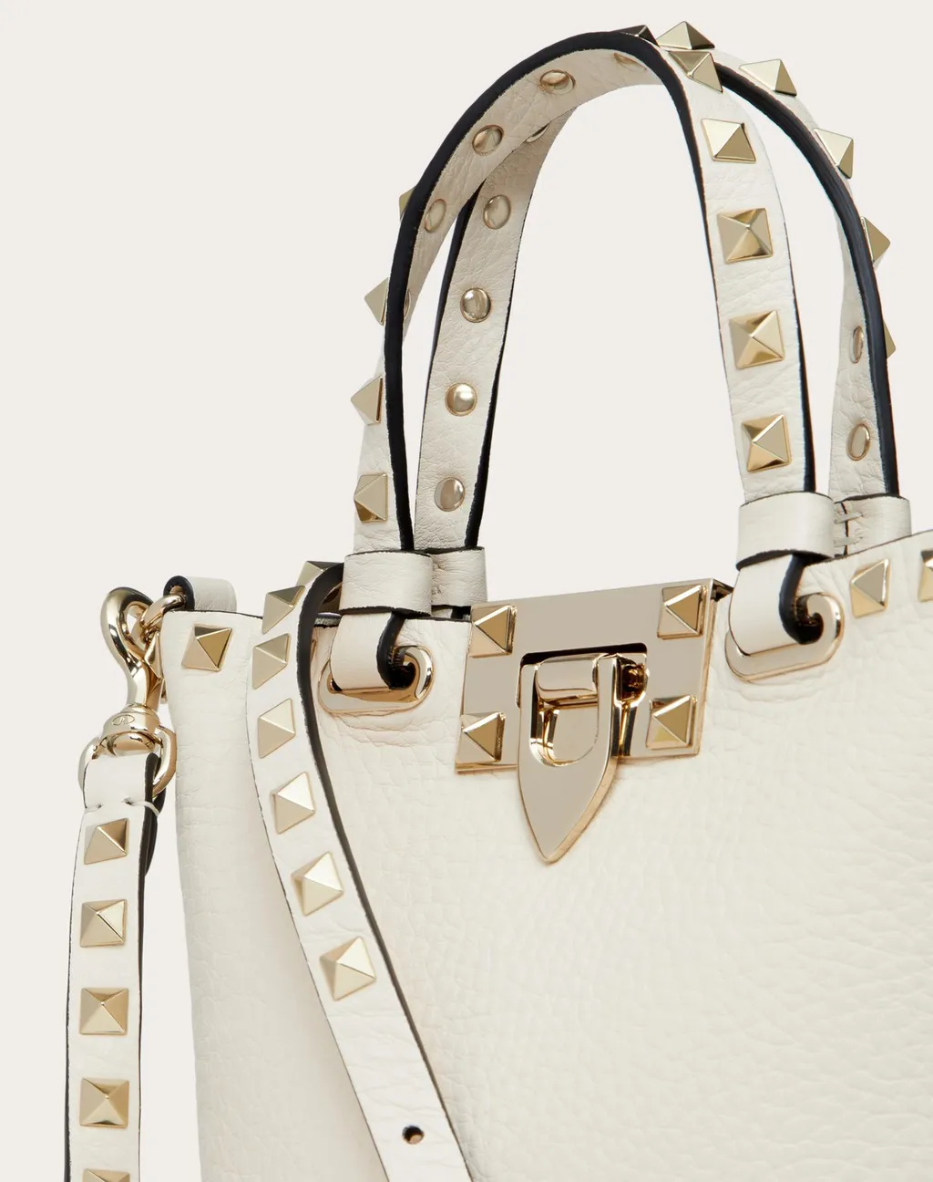Rockstud Crossbody Pouch In Grainy Calfskin