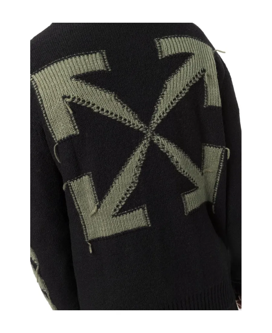 Arrows Motif Knitted Jumper