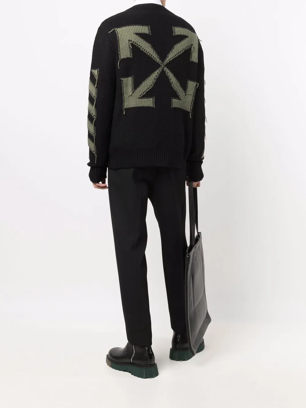 Arrows Motif Knitted Jumper