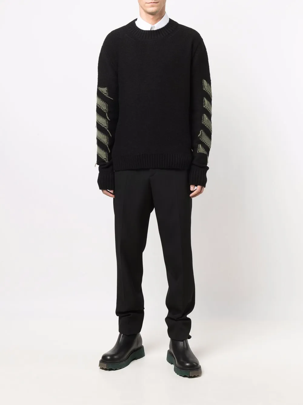 Arrows Motif Knitted Jumper
